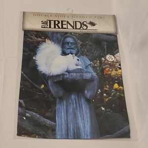 Garden Flag by Carson White Squirrel St Francis Double-sided